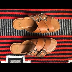 Franco Sarto comfy and cute leather sandals!